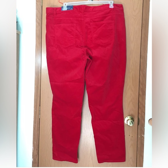 NWT Talbots Flawless Women's High Rise Straight Leg Velvet Pants Red Size 20W - Picture 4 of 6